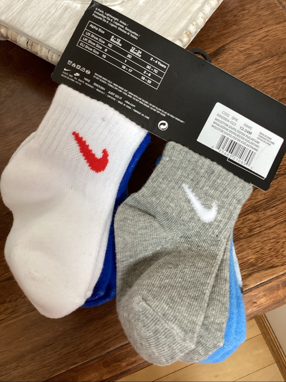 Nike 6 pairs of lightweight ankle socks. Infant 12-24 months. ❗️NEW❗️